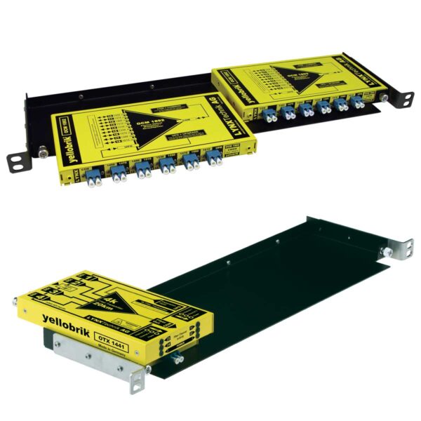 RFR 1018 yellobrik rack tray with modules installed