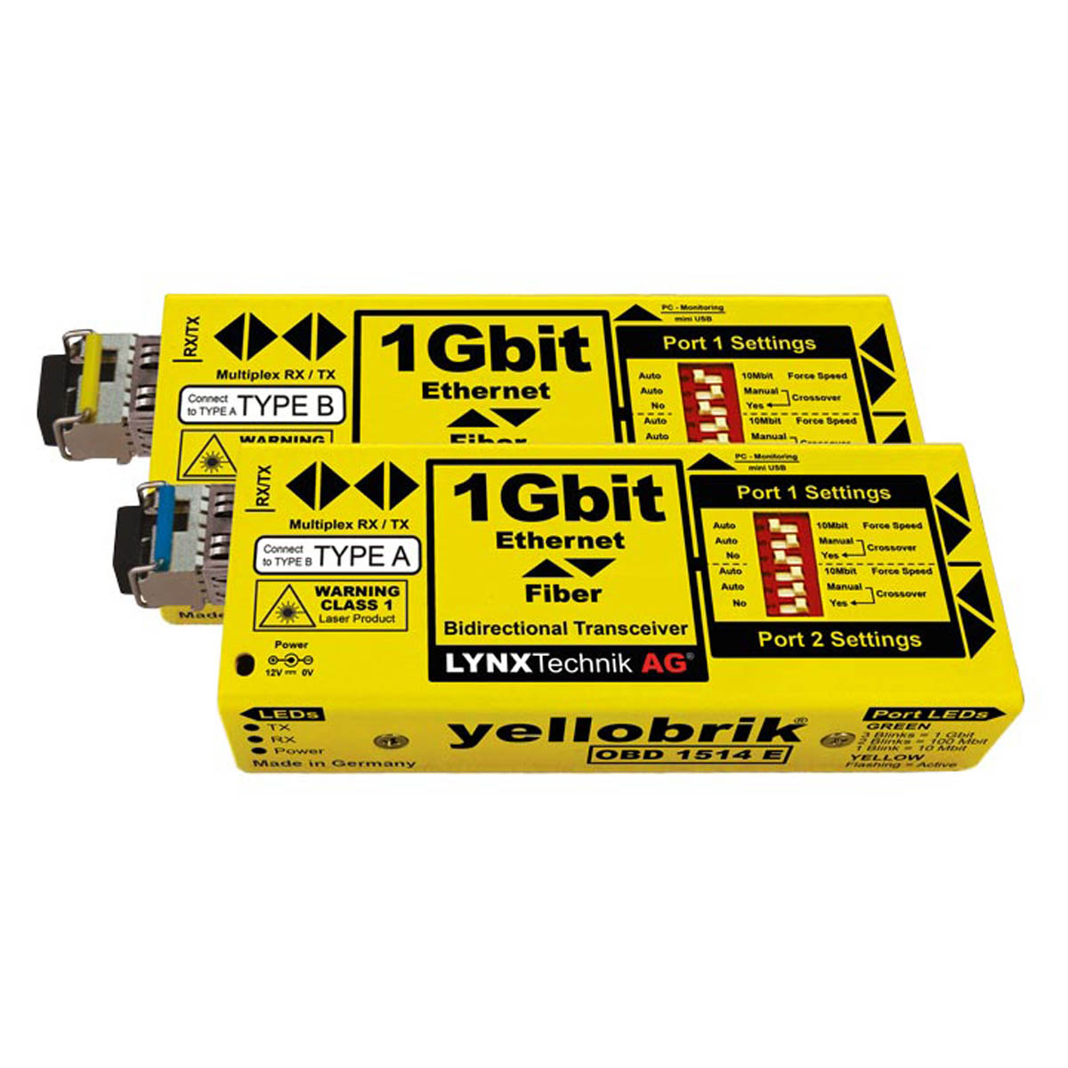 OBD1514E OBD 1514 E - 1G Ethernet Fiber Extender kit