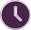 A purple clock icon showing the time as 3:00.