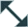 A blue arrow pointing diagonally down-left on a white background.